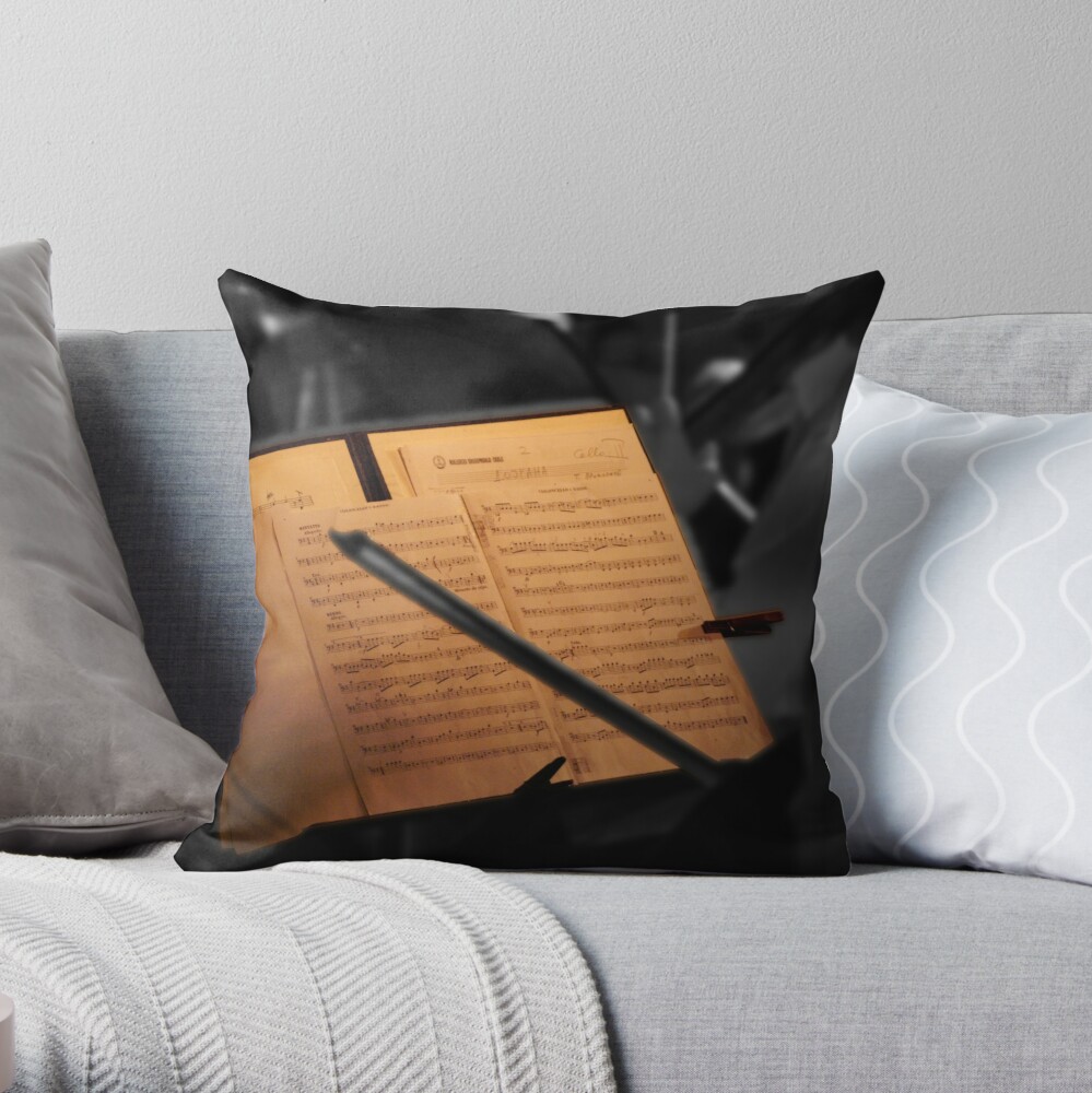 Product image for throw pillow: Classical music adds colour.